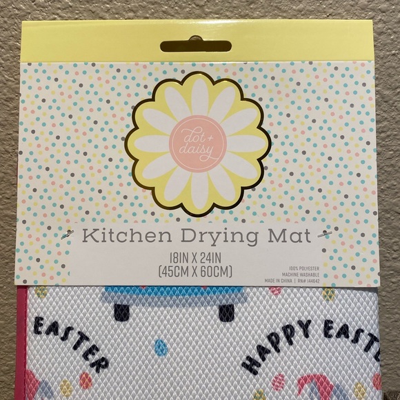 Gnome Easter Dish Drying Mat, Bunny Gnome Driving A Blue Car Dish Drying Mat - Picture 6 of 13